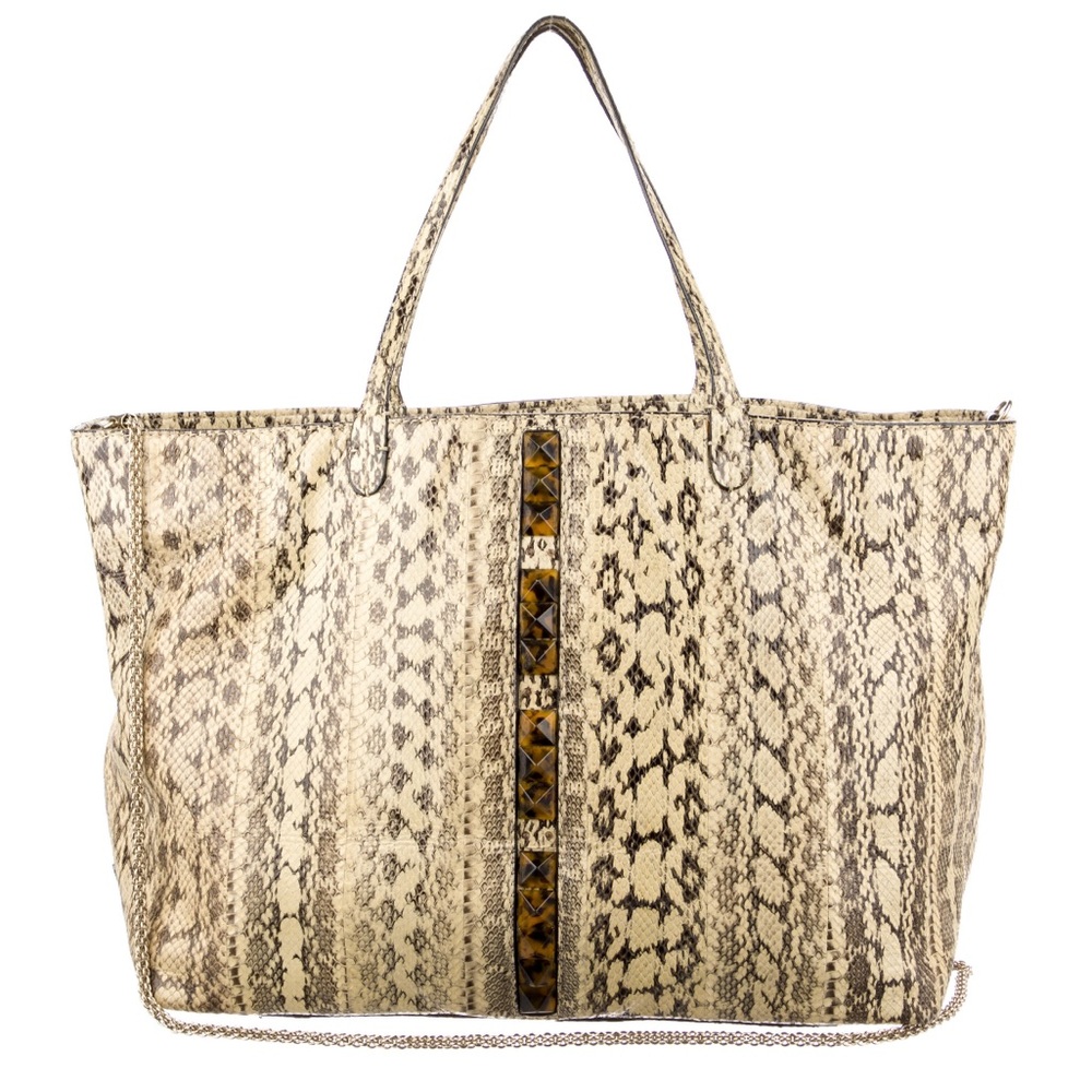 Valentino Exotic Snakeskin Real Python Rockstud T… - image 1